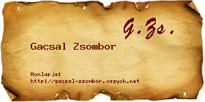 Gacsal Zsombor névjegykártya