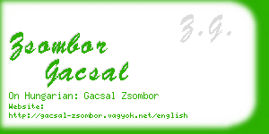 zsombor gacsal business card